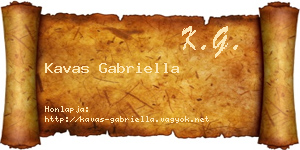 Kavas Gabriella névjegykártya